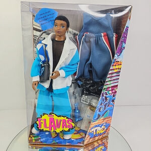 NEW Barbie’s Friend 2003 Mattel Flavas Tre Male Doll Tattoo Hip Hop boom box
